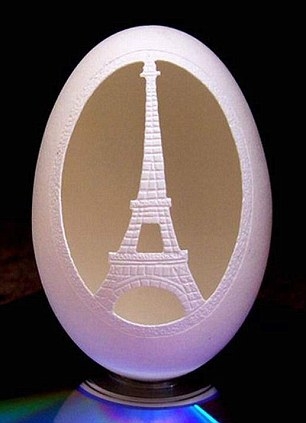 Tháp Eiffel (Pháp)xuất hiện trên vỏ trứng