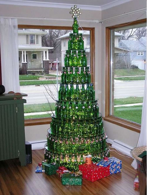 Beer bottle Christmas tree