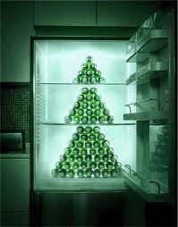 Bear bottle Christmas tree in the frige!