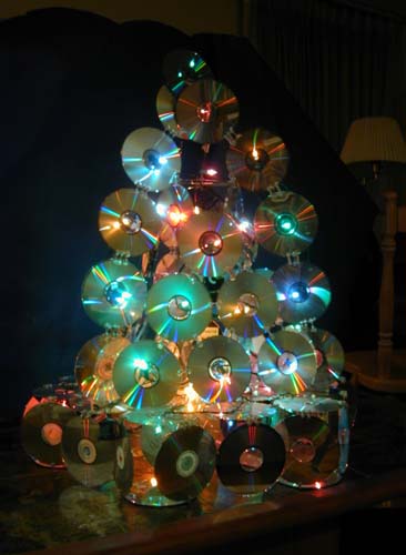 CD christmas tree